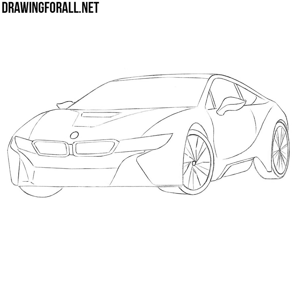 How to Draw a Bmw i8 Step by Step | Drawingforall.net