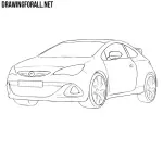 How to Draw an Opel Astra OPC