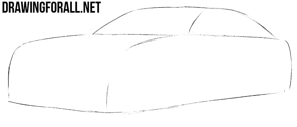 How to Draw a Dodge Charger Step by Step