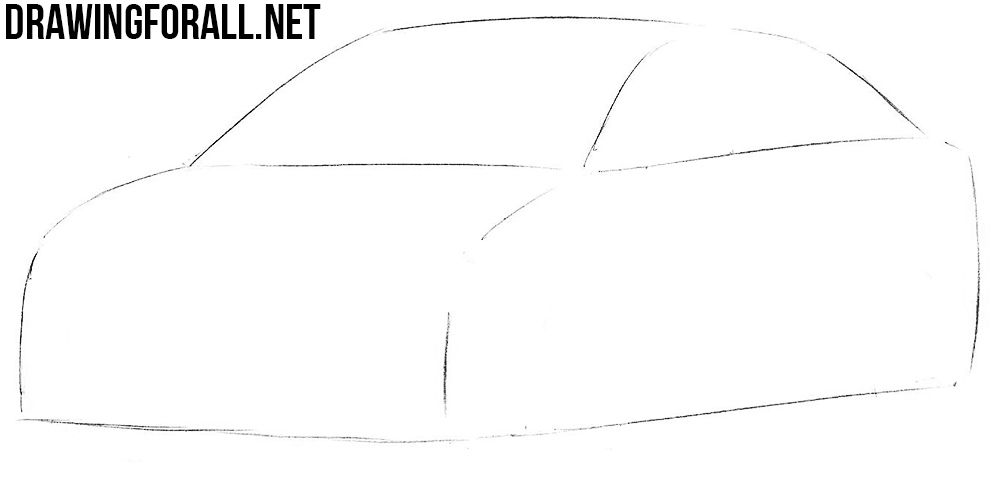 how to draw a mitsubishi lancer 10