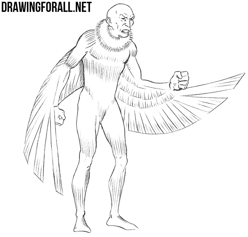 how to draw vulture from marvel