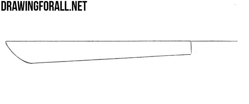 how to draw a machete