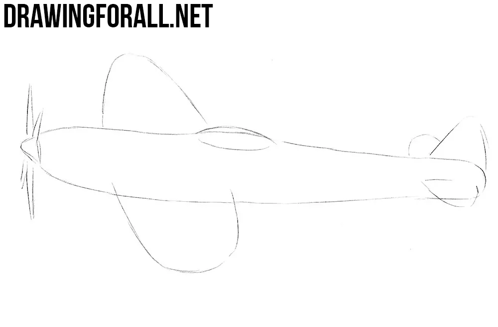 how to draw a ww2 fighter plane