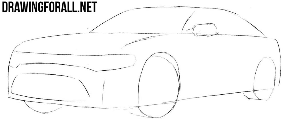 learn to draw a Dodge Charger