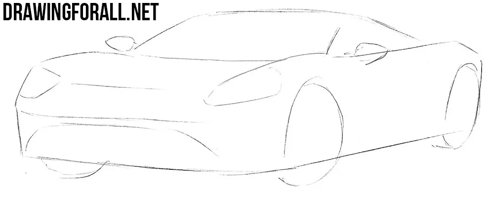 learn to draw a Ford GT
