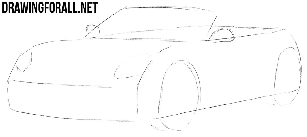 learn to draw a porsche boxster