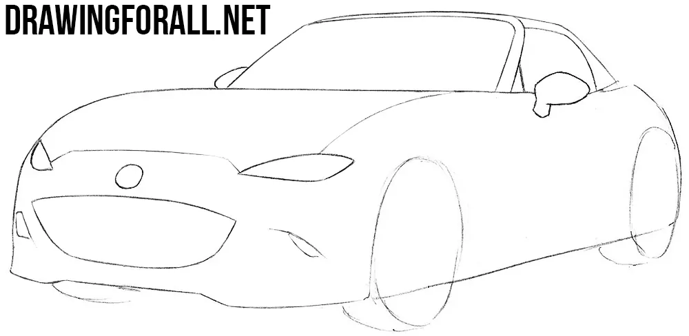 how to draw a Mazda MX-5 Miata