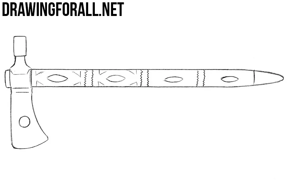 how to drawa tomahawk