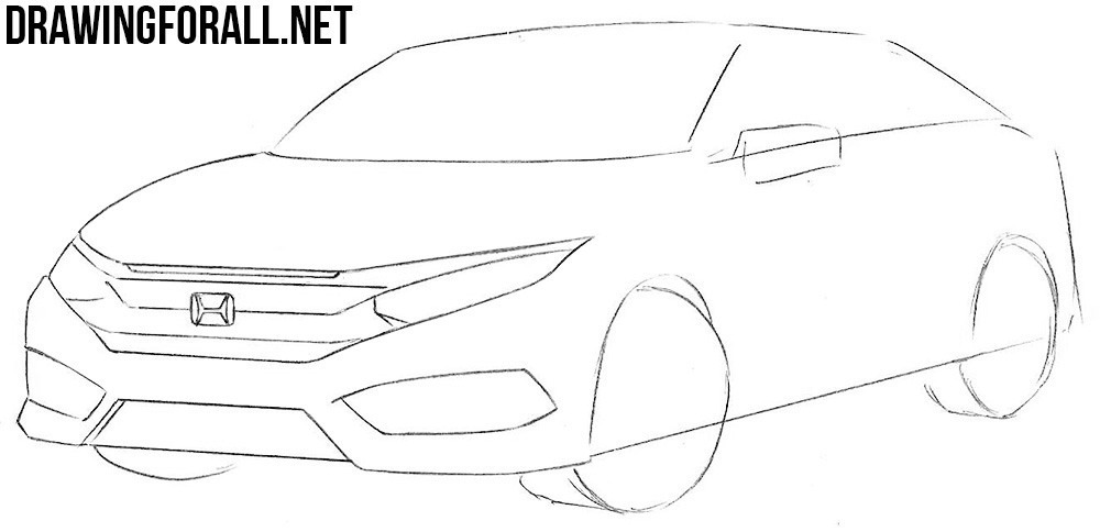 learn how to draw a honda civic step by step