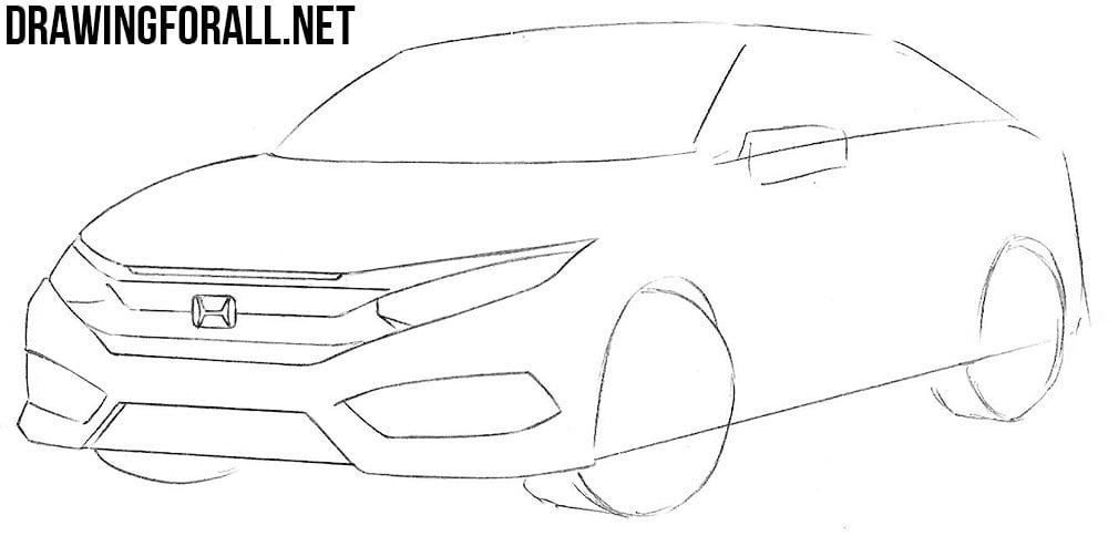 learn how to draw a honda civic step by step