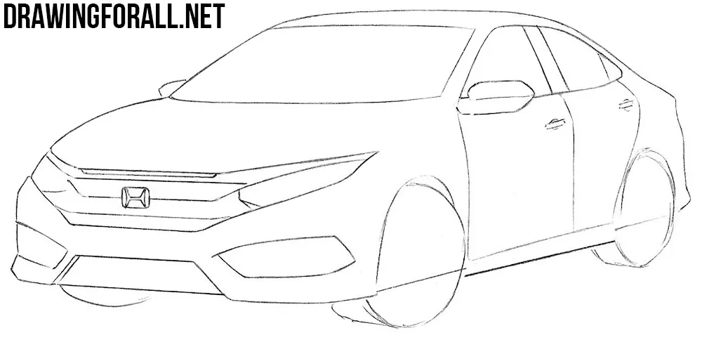 honda civic drawing