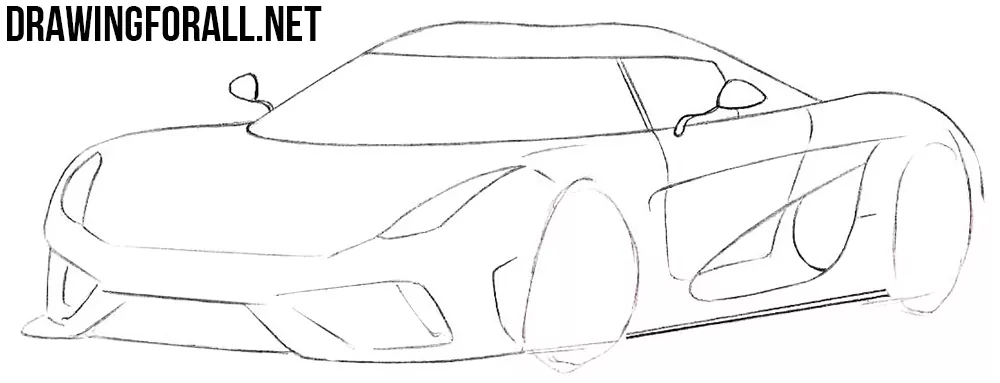 how to draw a Koenigsegg Regera