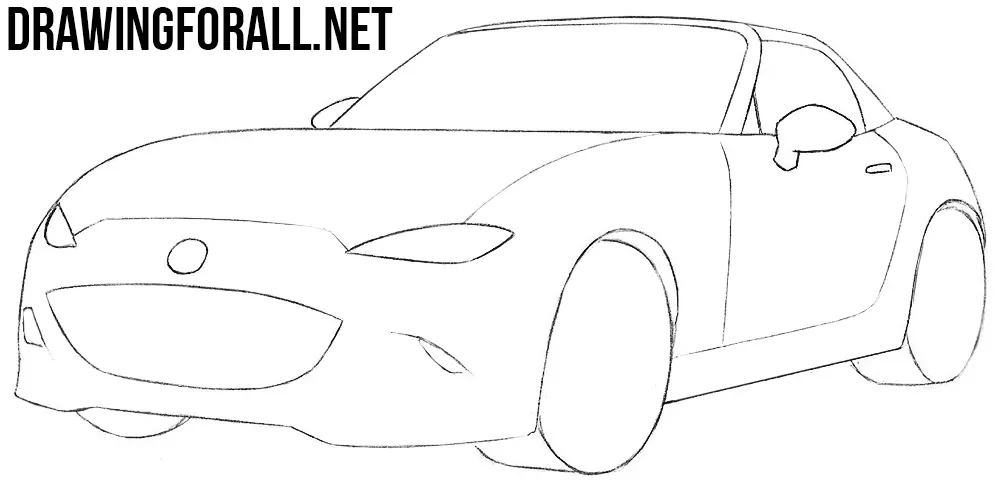 how to draw a Mazda MX-5