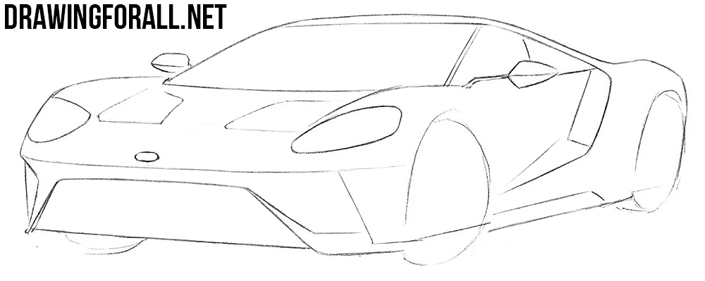 how to draw a ford super car