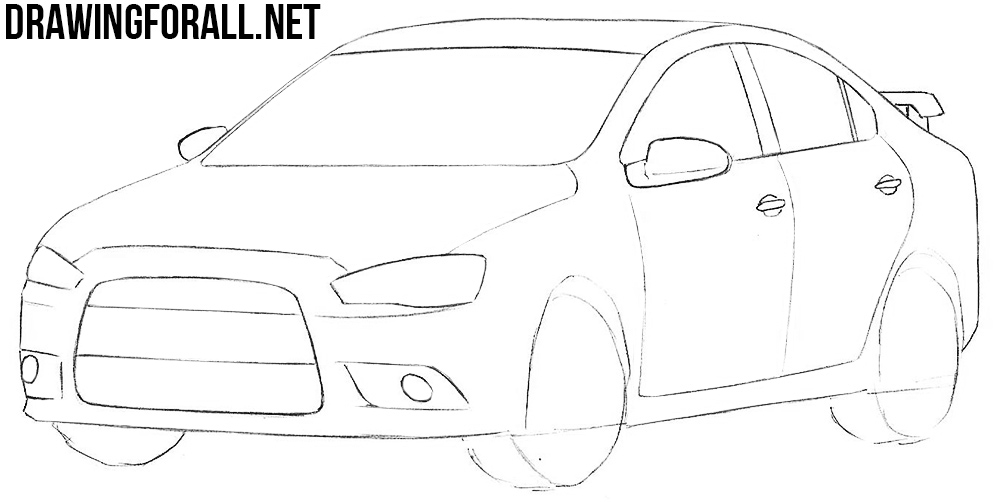 how to draw a japan car