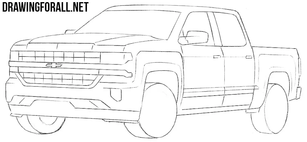 chevy silverado drawing