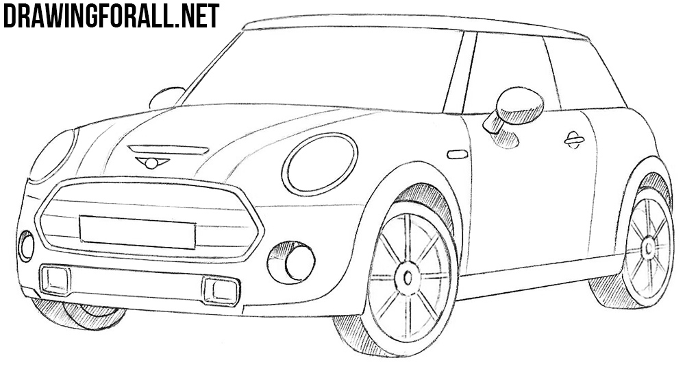 how to draw a mini cooper