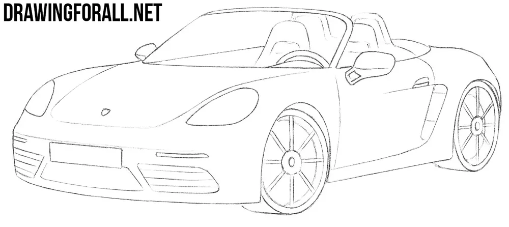 how to draw a porsche boxster