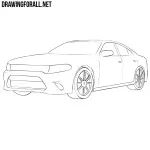 How to Draw a Dodge Charger Step by Step