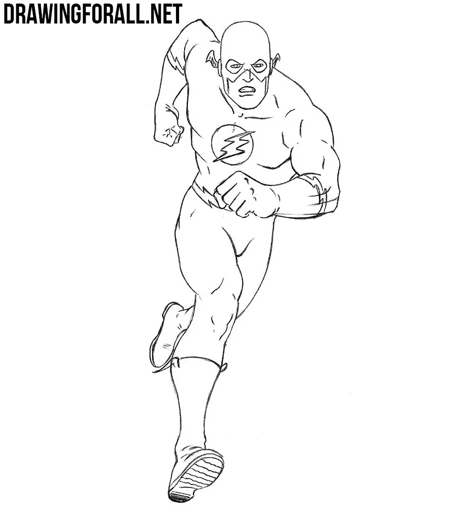 Refining Flash’s muscular legs, knees, winged boots, and soles