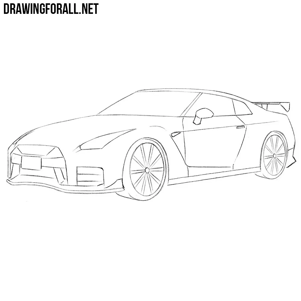 How To Draw A Nissan Gt-R