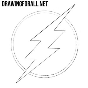 how to draw the flash logo