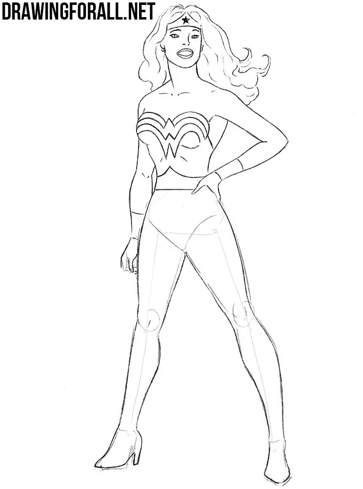 Wonder Woman Drawing Tutorial - How to draw Wonder Woman step by step