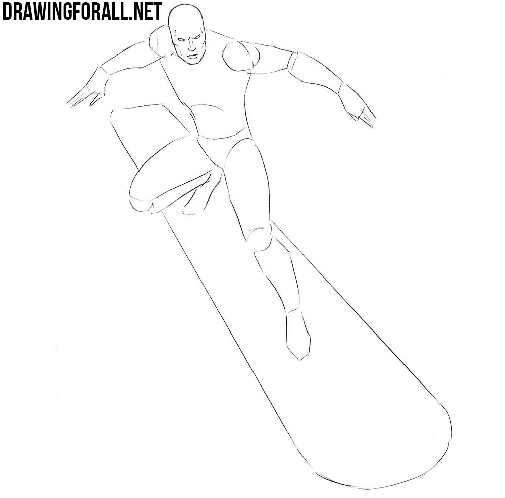 learn how to draw a silver surfer