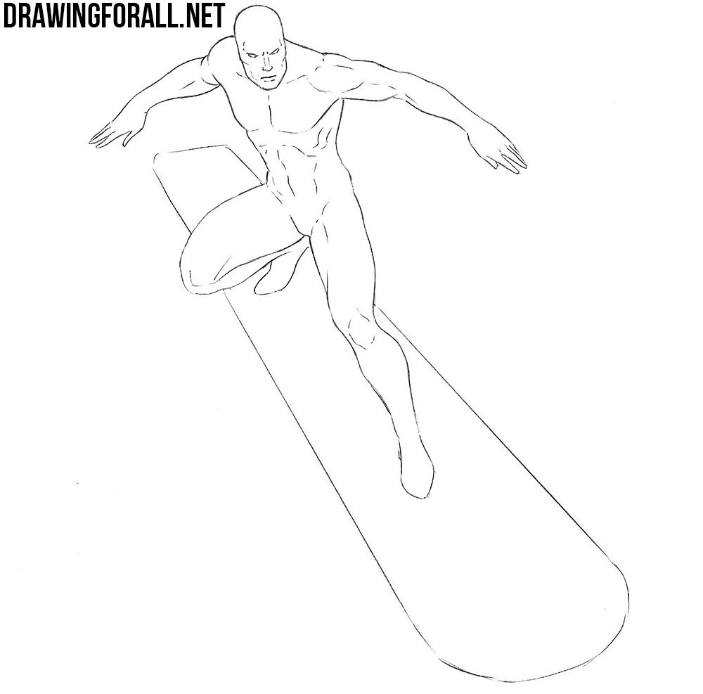 learn how to draw silver surfer