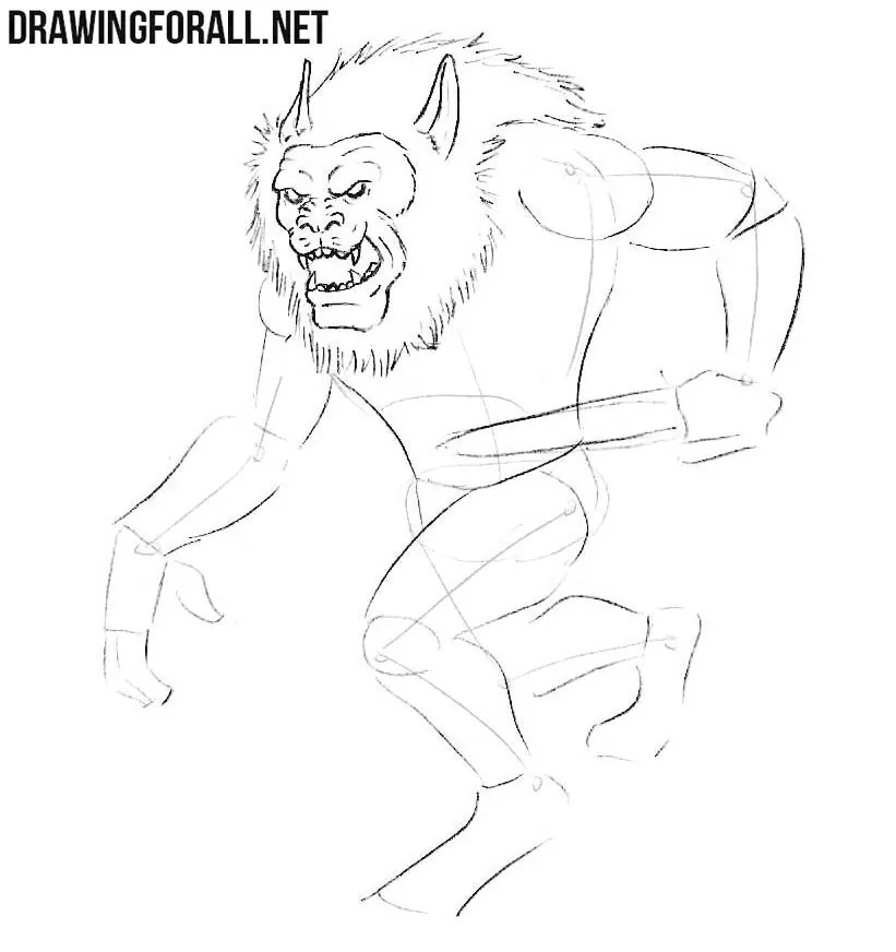 How to draw Gibberling from dungeons and dragons