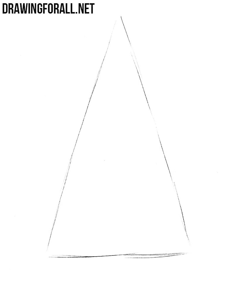 how to draw a simple christmas tree