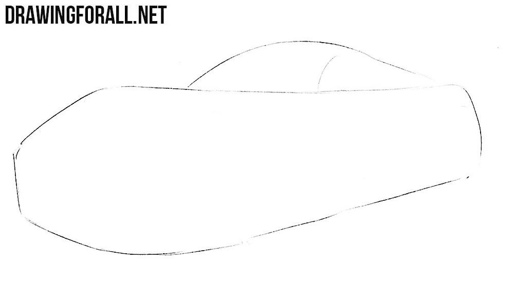 how to draw a cartoon sports car