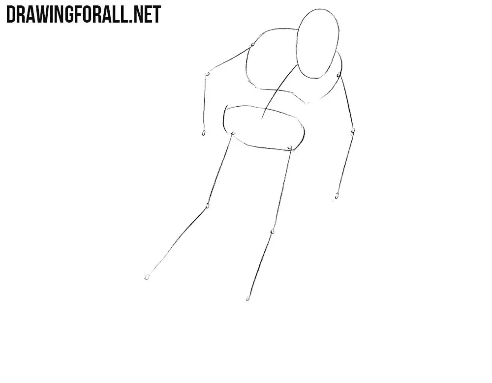 How to draw a skier