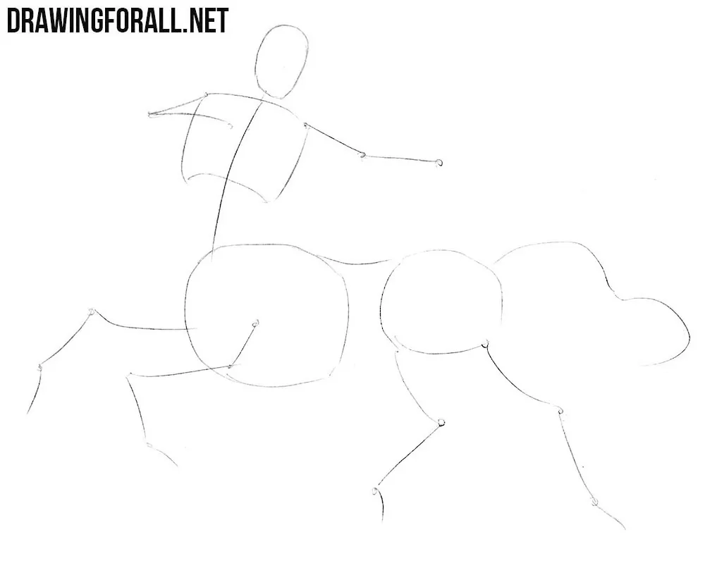 how to draw a centaur