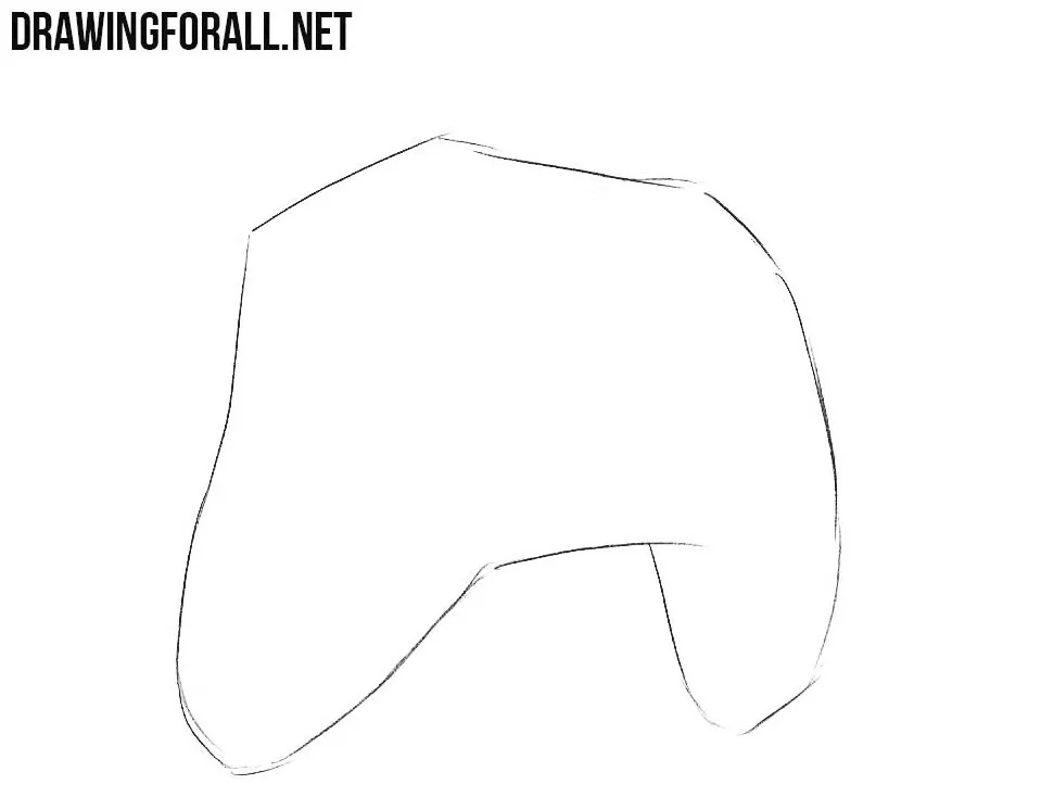 HOW TO DRAW GAME CONTROLLER STEP BY STEP TUTORIAL