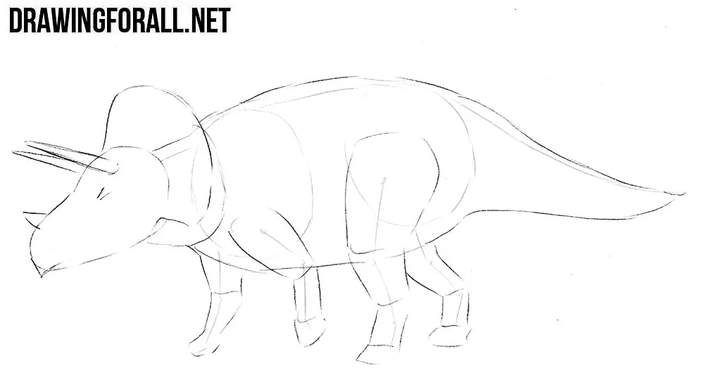 how to draw a dinosaur