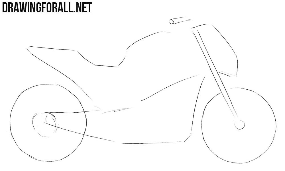 how to draw a motorcycle step by step
