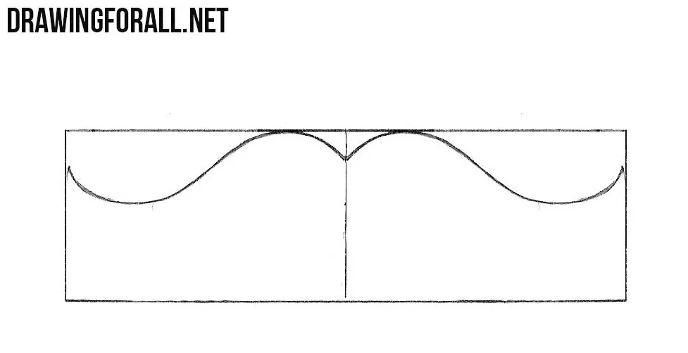 how to draw a mustache step by step