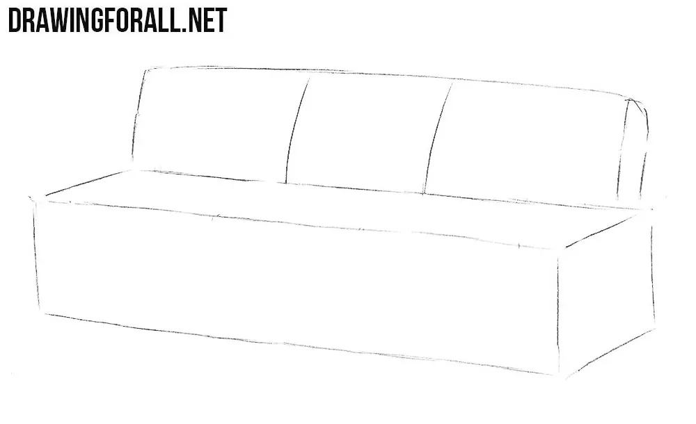 how to draw a sofa