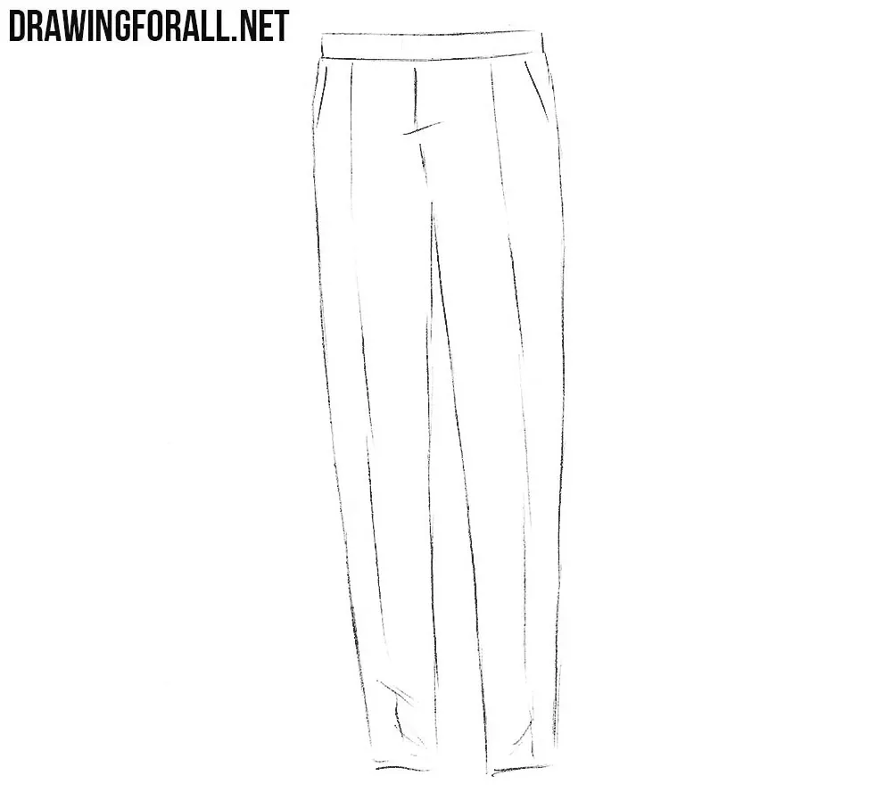 how to draw pants step by step