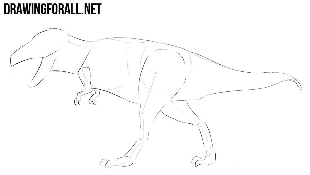 learn to draw a Tyrannosaurus