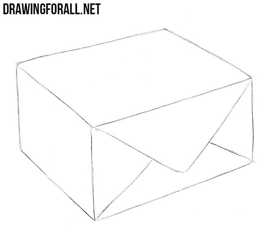 learn to draw a parcel step by step