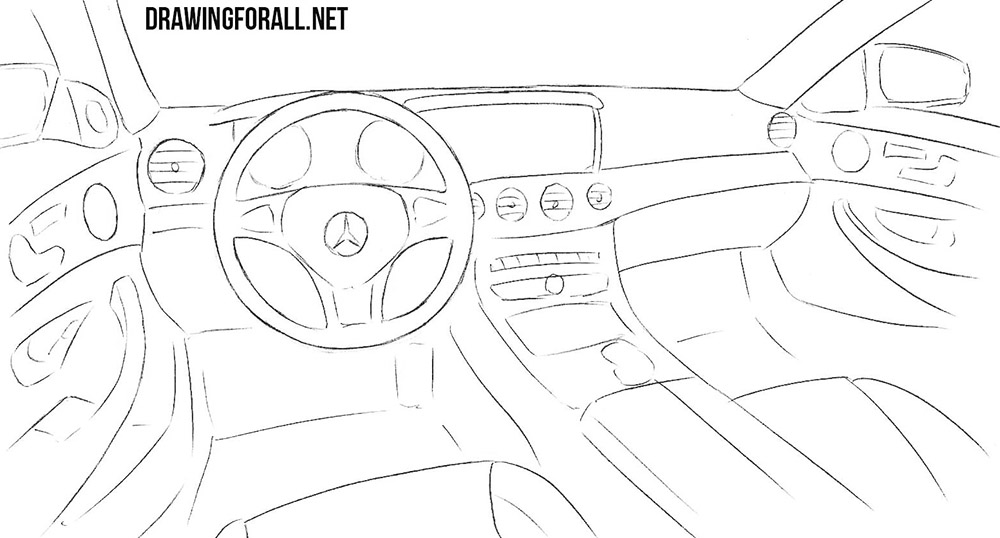 car interior drawing