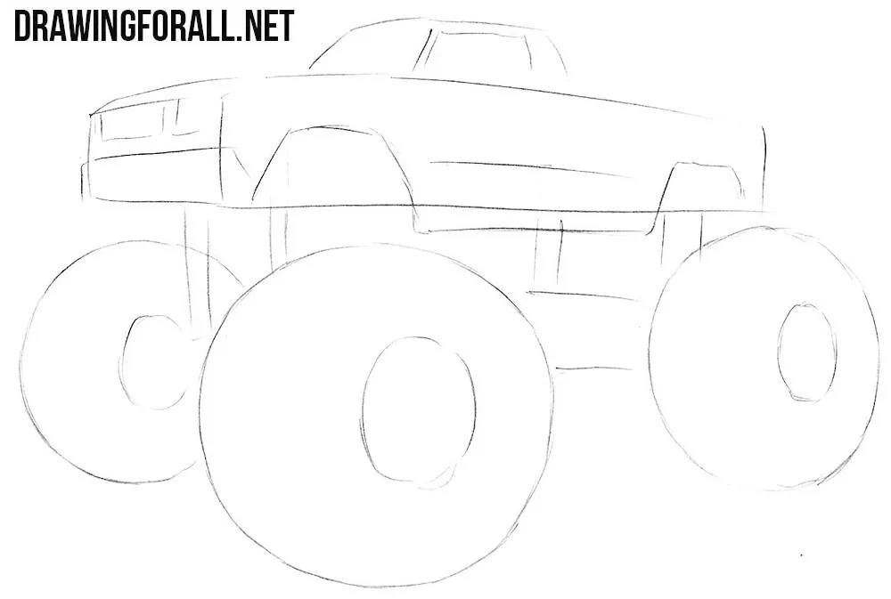 3 how to draw a monster truck
