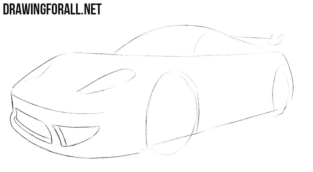 how to draw a sports car easy