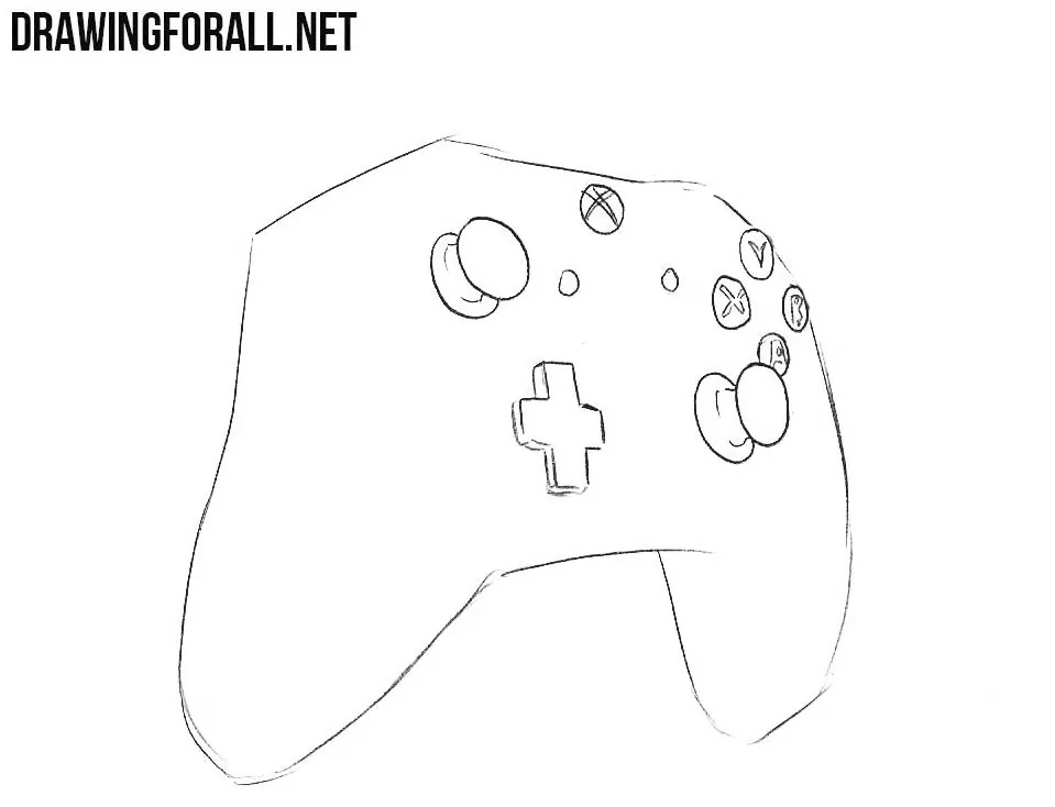 how to draw an xbox one controller