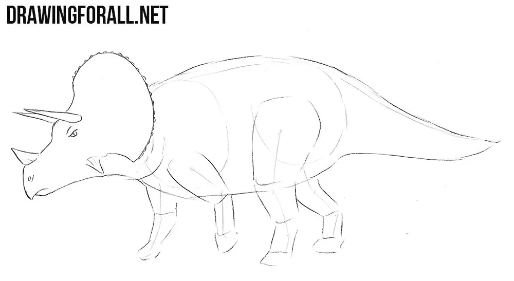 how to sketch a dinosaur