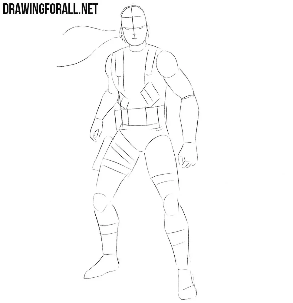 learn to draw Solid Snake