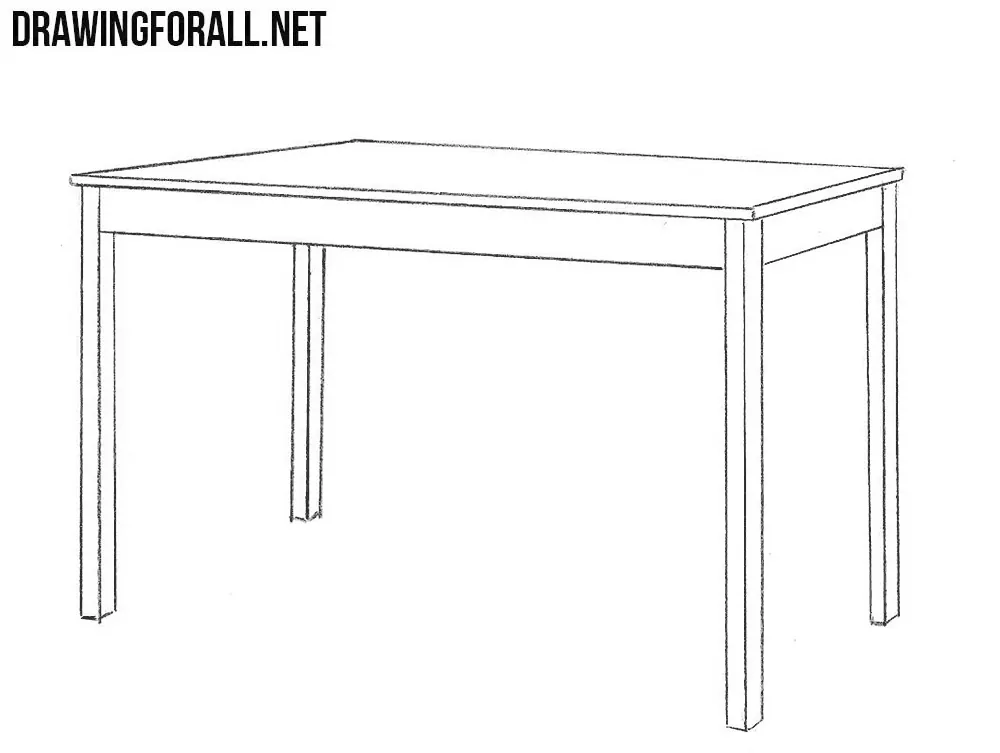 Table Drawing - How To Draw A Table Step By Step