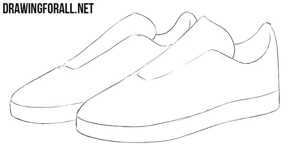 learn to draw sneakers step by step